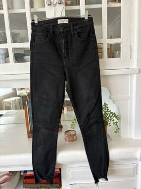 Abercrombie & Fitch The Super Skinny Ankle High Rise Curve Love Black Jeans